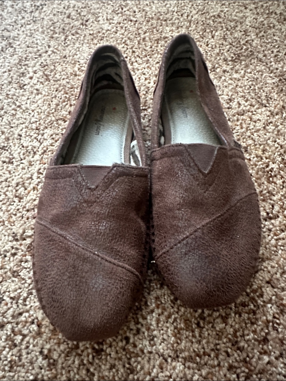 BOBS from Skechers Women's Brown Suede Slip-On Flats